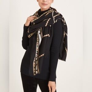 Chico's Black and Tan Scarf